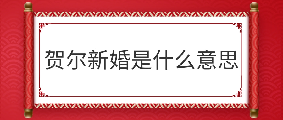 贺尔新婚是什么意思？贺尔新婚的出处