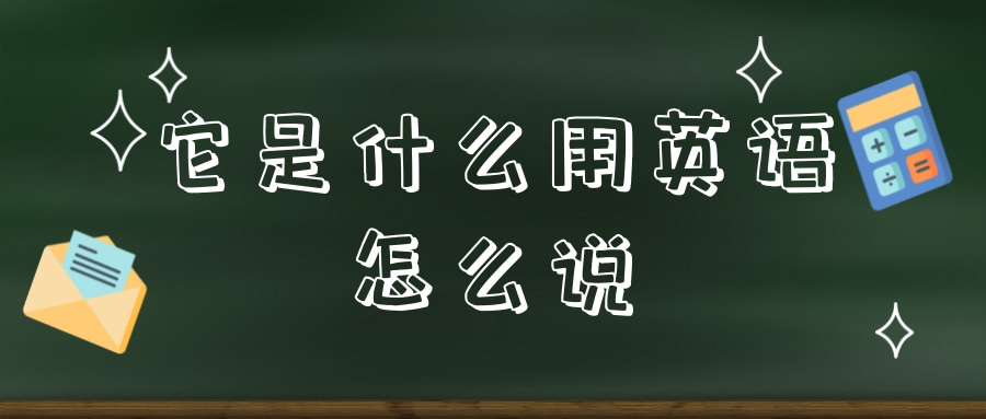 它是什么用英语怎么说？它是什么的例句