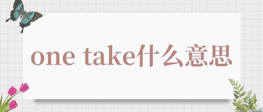 one take什么意思？one take英语例句